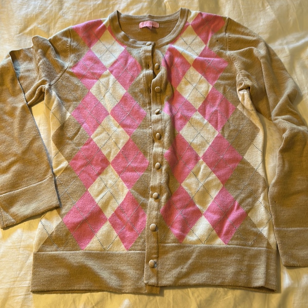 Lilly Pulitzer Cardigan Argyle Sweater